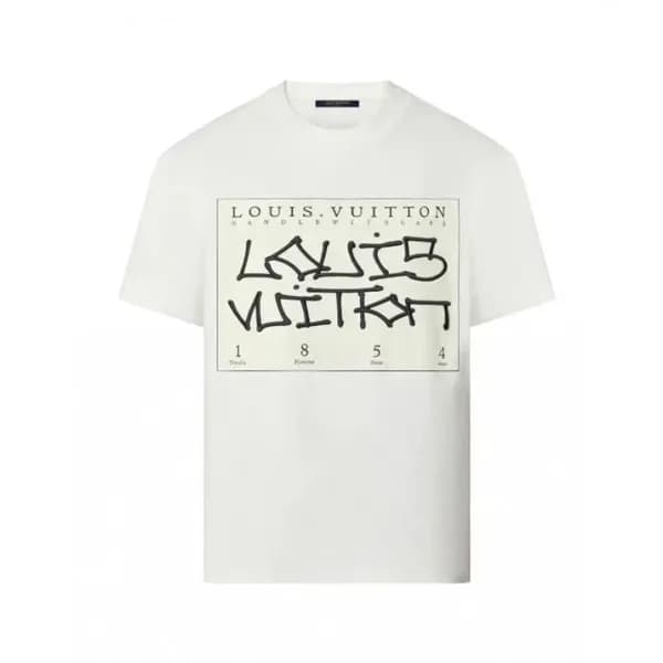 루이비통 남성 화이트 크루넥 반팔티 - Mens White Tshirts - lou0502… - 1