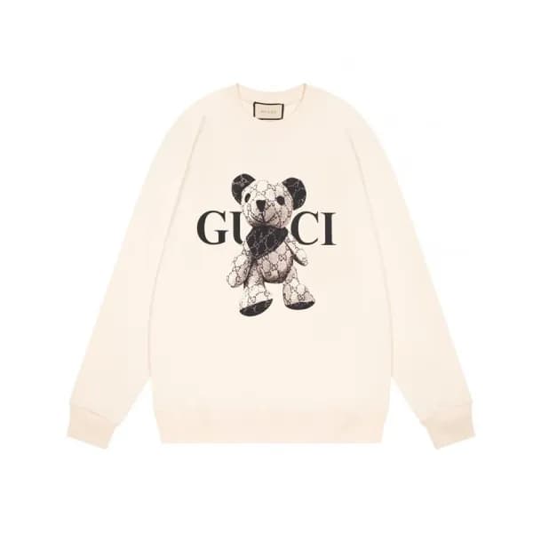 구찌 남/녀 캐쥬얼 아이보리 맨투맨 - Unisex Ivory Tshirts - Guc05… - 1