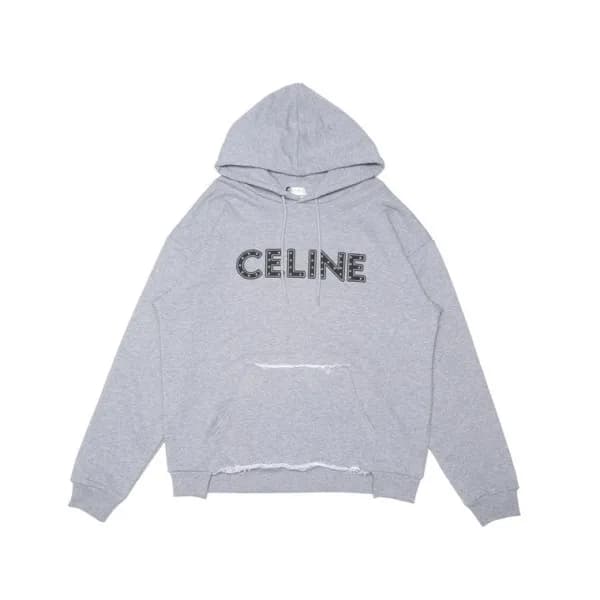 셀린느 남성 캐쥬얼 그레이 후드티 - Celine Mens Gray Hoodie - ce0… - 1
