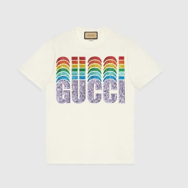 구찌 남/녀 화이트 크루넥 반팔티 - Gucci Unisex White Short slee… - 1