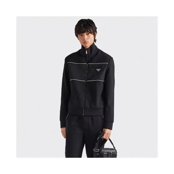 프라다 남성 블랙 후드 자켓 - Prada Mens Black Jackets - pr338… - 1