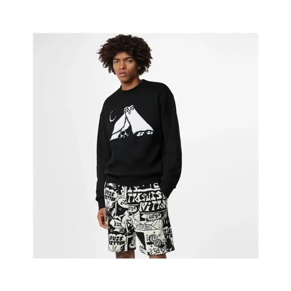 루이비통 남성 블랙 반바지 - Louis vuitton Mens Black Half-pan… - 1