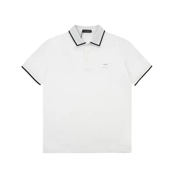 돌체앤가바나 남성 화이트 폴로 반팔티 - Dolce&Gabbana Mens White Ts… - 1
