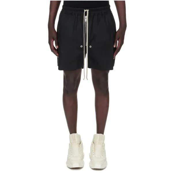 릭오웬스 남성 블랙 반바지 - Rick Owens Mens Black Half-pants … - 1