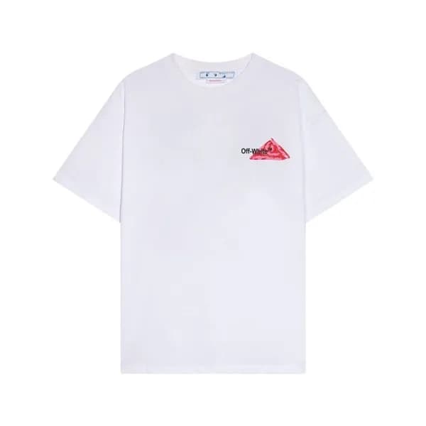 오프화이트 남성 모던 화이트 반팔티 - Off white Mens White Short s… - 1