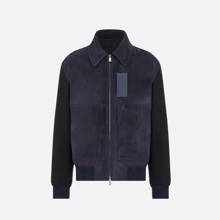 디올 남성 네이비 가죽 자켓 - Dior Mens Navy Jackets - di719x - 1