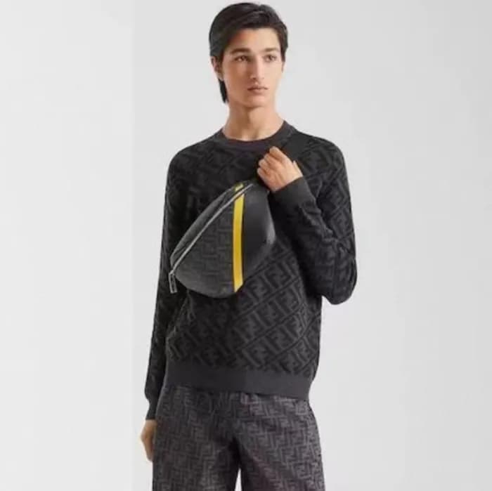 펜디 남성 그레이 크루넥 스웨터 - Fendi Mens Gray Sweaters - fe5… - 1