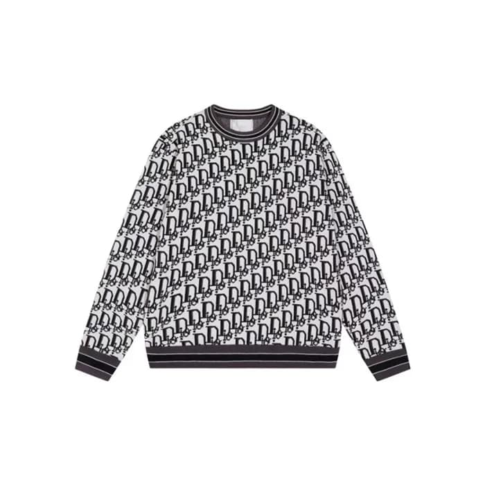 디올 남성 블랙 크루넥 니트 - Dior Mens Gray Knitwear - di900x - 1