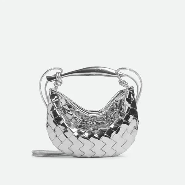 보테가 베네타 여성 실버 사딘 초크 - Bottega Veneta Womens Silver… - 1