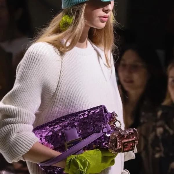 펜디 여성 퍼플 바게트 백 - Fendi Womens Baguette Bag - feb19… - 1
