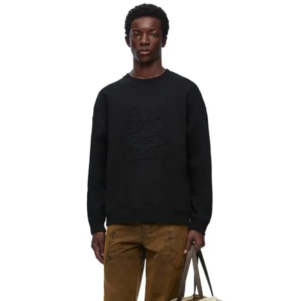 로에베 남성 블랙 맨투맨 - Loewe Mens Black Tshirts - loc177x - 1