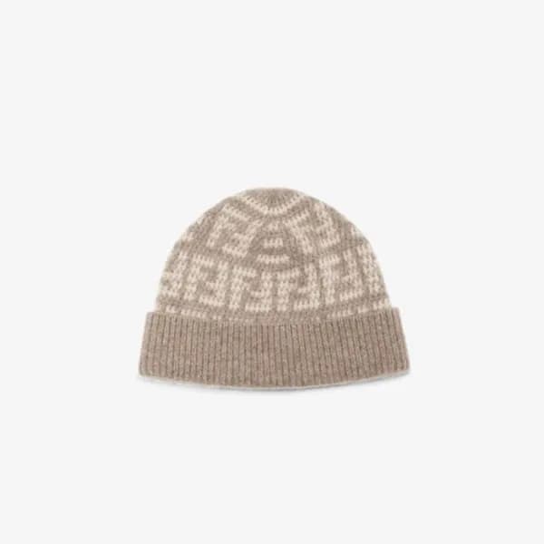 펜디 남/녀 베이지 비니 - Fendi Unisex Beige Beanie - acc170… - 1