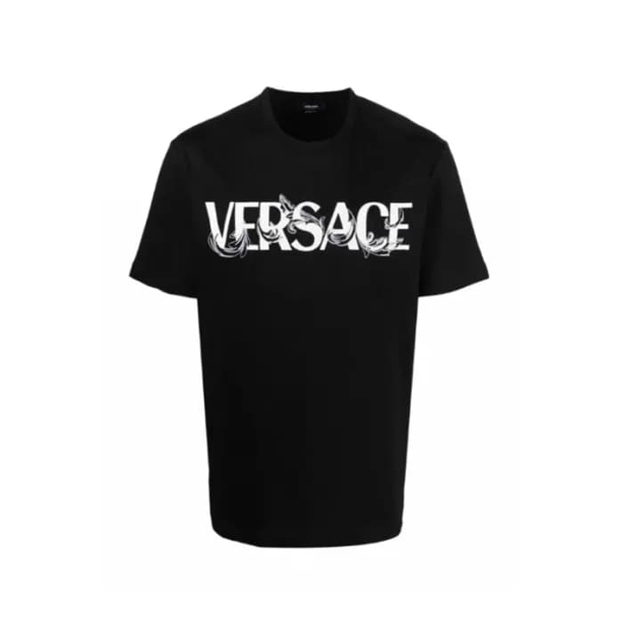 베르사체 남성 이니셜 블랙 티셔츠 - Versace Mens Initial Black Ts… - 1