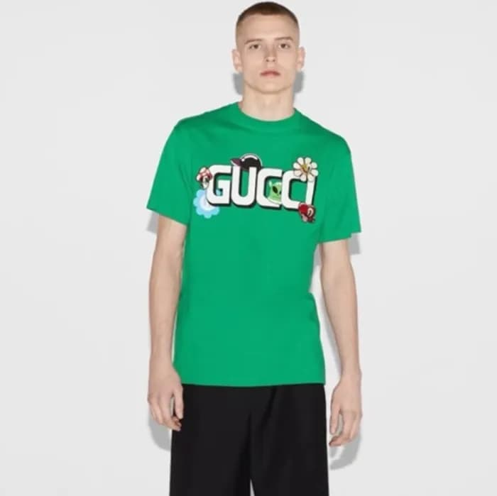 구찌 남성 그린 티셔츠 - Gucci Mens Green Tshirts - guc345x - 1