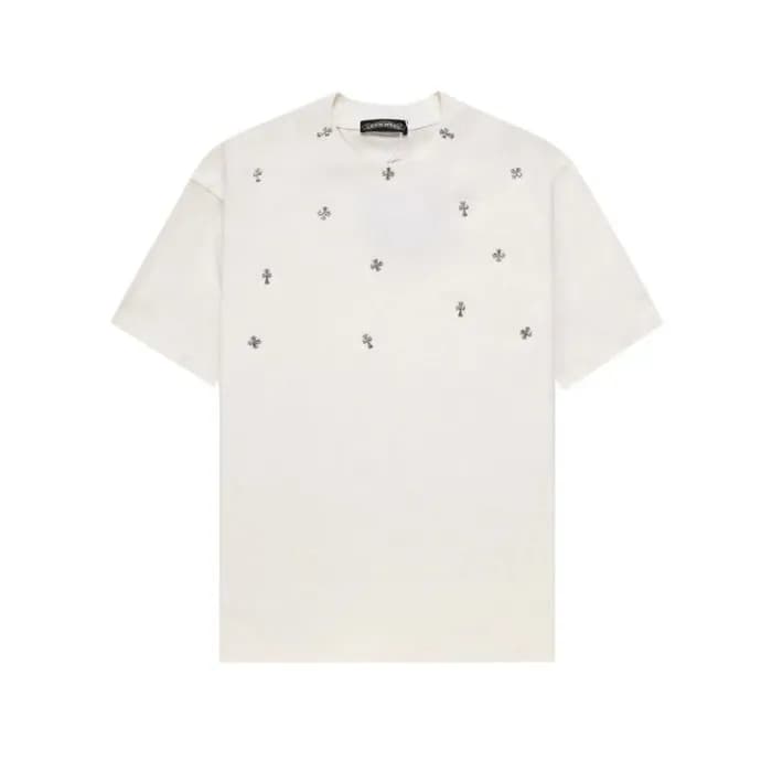 크롬하츠 남성 화이트 반팔티 - Chrom Hearts Mens White Tshirts … - 1
