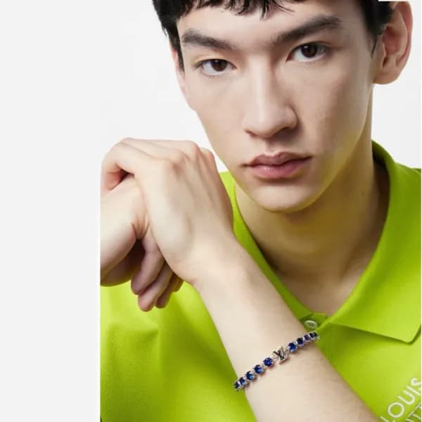 루이비통 남성 크리스탈 팔찌 - Louis vuitton Mens Crystal Bangl… - 1