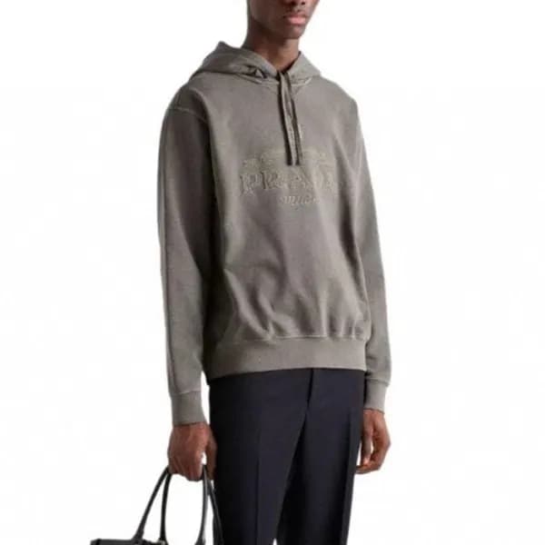프라다 남성 캐쥬얼 후드티 - Prada Mens Khaki Hoodie - prc1904… - 1