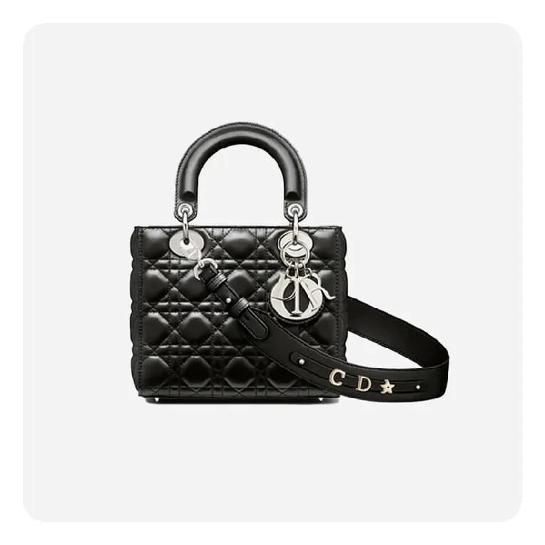 디올 여성 블랙 까나쥬 레이디백 스몰 - Dior Cannage Lady Small Bag… - 1