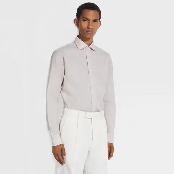 에르메네질도 제냐 남성 린넨 셔츠 - Ermenegildo Zegna Mens Dress … - 1