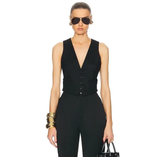 입생로랑 여성 브이넥 베스트 - Saint Laurent Womens V-neck Best… - 1
