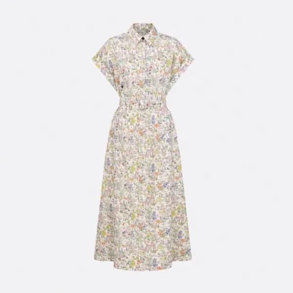 디올 여성 벨트 미디 셔츠 드레스 - Dior Womens Belted Midi Shirt… - 1