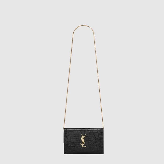 입생로랑 여성 마이크로 업타운 체인 지갑 - Saint Laurent Womens Upto… - 1