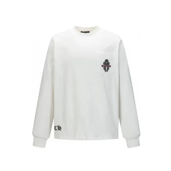 크롬하츠 남성 라운드 긴팔티 - Chrome Hearts Mens Round Tshirt … - 1