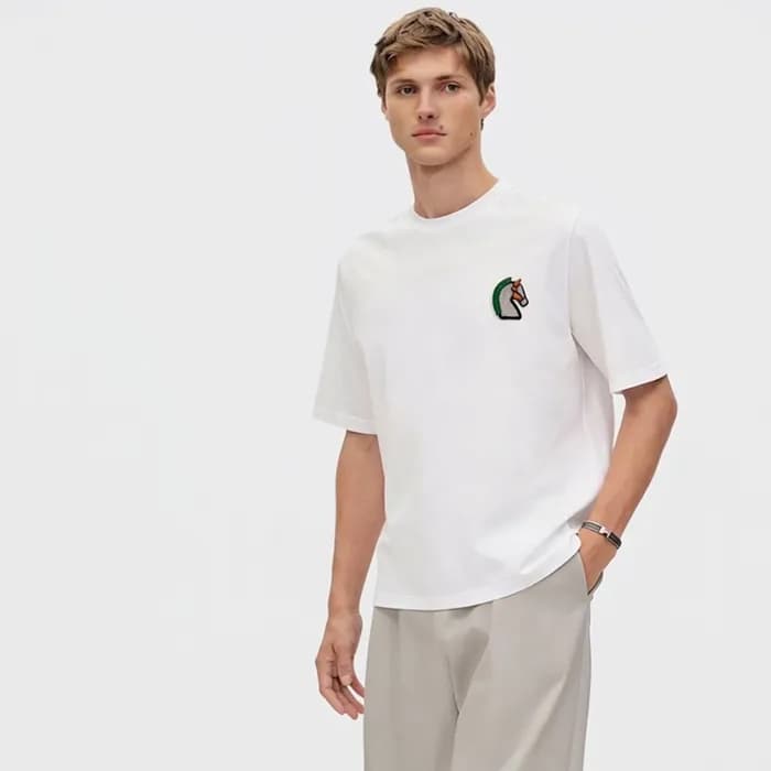 에르메스 남성 라운드 반팔티 - Hermes Mens Round Tshirt - hec13… - 1