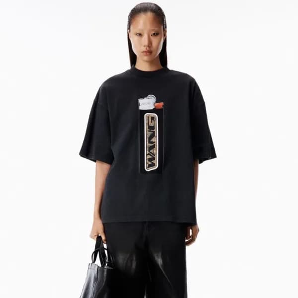 알렉산더왕 여성 라운드 반팔티 - Alexander wang Womens Round Tsh… - 1