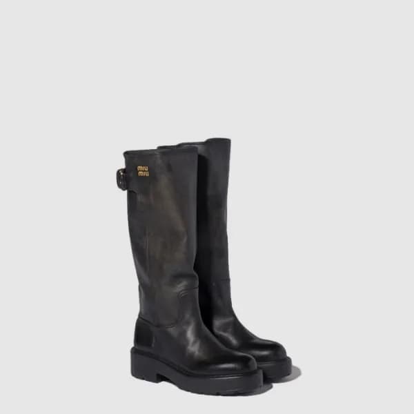 미우미우 여성 보이프렌드 버클 부츠 - Miumiu Womens Boyfriend Buckle Boots - mis14849x - 1