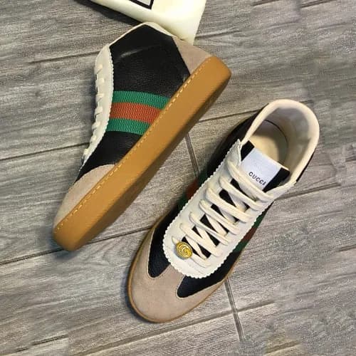 GUCCI 2018 MENS LEATHER ANKLE SKEAKERS - 구찌 남성 레더 … - 1