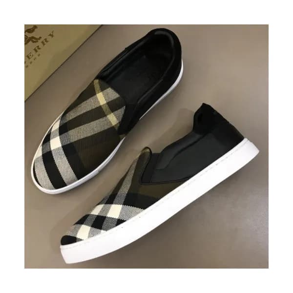 BURBERRY 2018 MEN CHECK COTTON LOAFER - 버버리 남성 체크… - 1