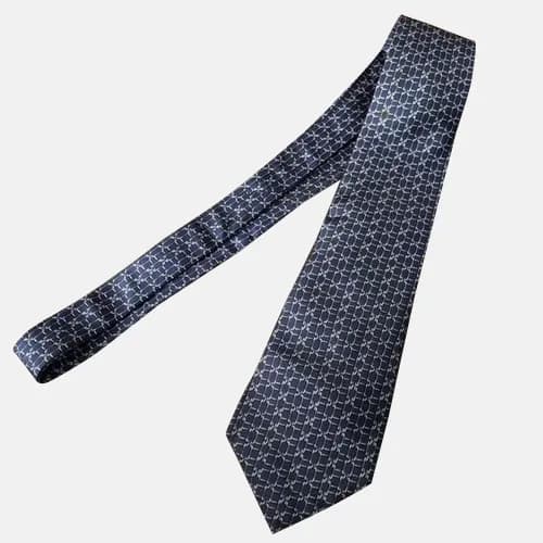 HERMES MENS NECKTIE NAVY - 에르메스 남성용 넥타이 네이비