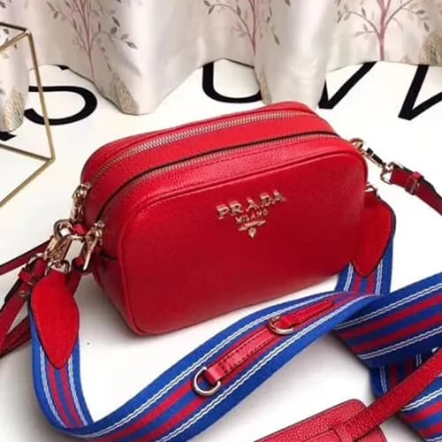 Prada Leather Vitello Phenix Double Zipper Shoulde… - 1