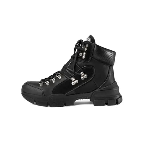 Gucci 2018 Flash Trek Canvas High Top Sneakers Bla… - 1