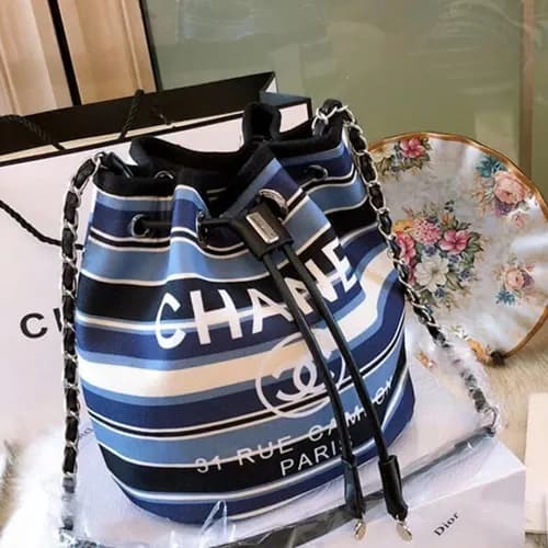 Chanel Canvas Bucket Shoulder Bag ,25CM - 샤넬 캔버스 여… - 1