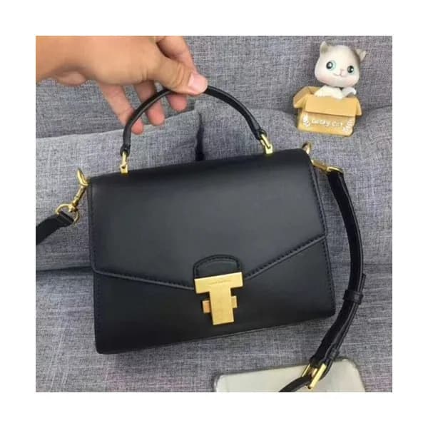 Tory Burch Leather Black Juliette Color Block Smal… - 1