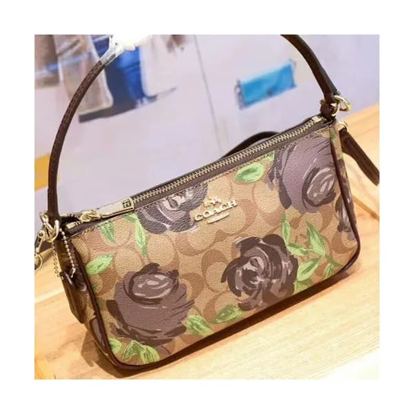 Coach Leather Tote Shoulder Bag,22cm - 코치 레더 토트 숄더… - 1
