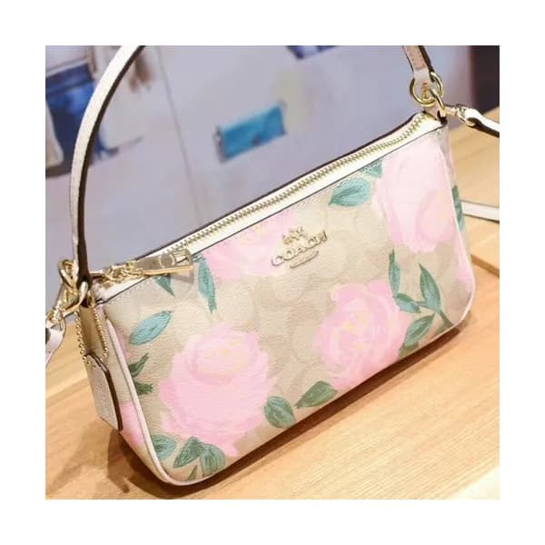 Coach Leather Tote Shoulder Bag,22cm - 코치 레더 토트 숄더… - 1