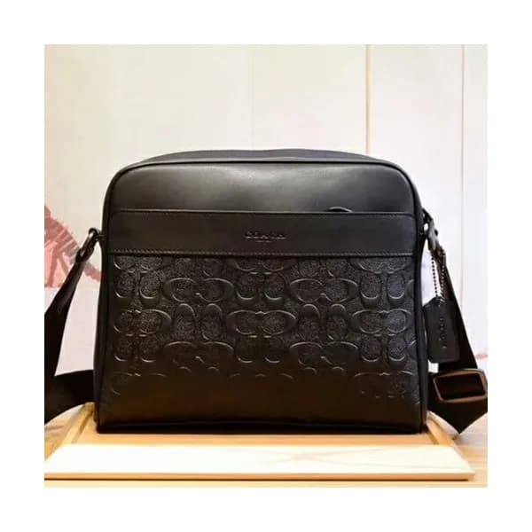 Coach Leather Shoulder Bag,28cm - 코치 레더 남성용 숄더백 28… - 1