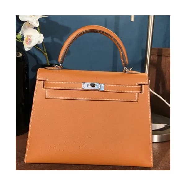 Hermes Kelly Epsom Leather Tote Shoulder Bag ,25cm… - 1