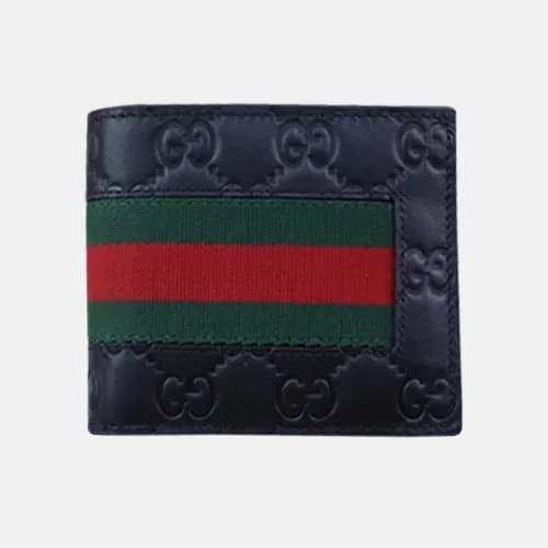 Gucci 2019 Mens Signature Web Detail Bifold Wallet… - 1