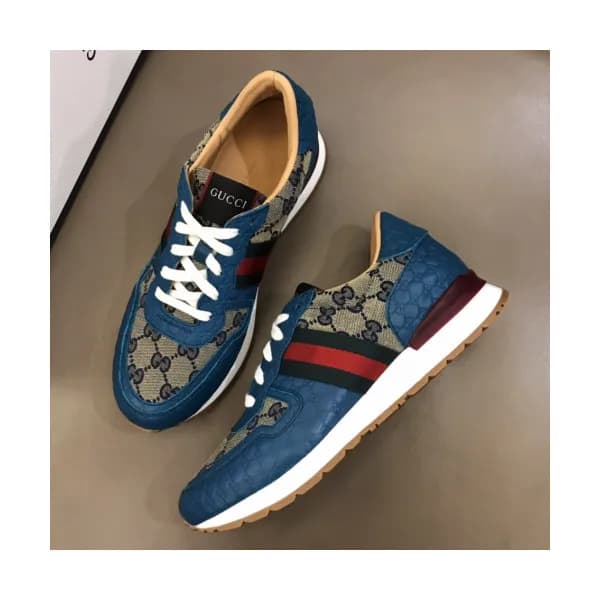 Gucci 2019 Mens Ace GG Leather Sneakers - 구찌 남성 신상… - 1