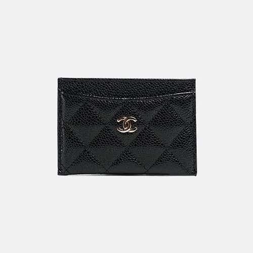 Chanel 2019 Womens CC Logo Cavier Card Holder - 샤넬… - 1