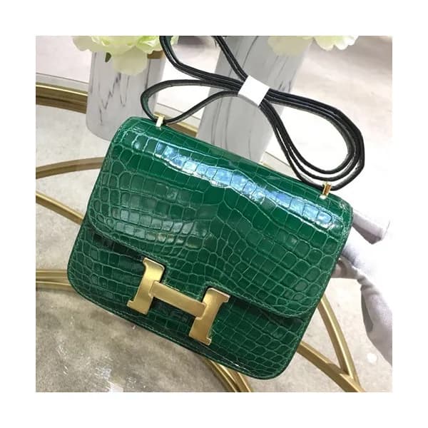 Hermes Constance Crocodile Leather Shoulder Bag,18… - 1