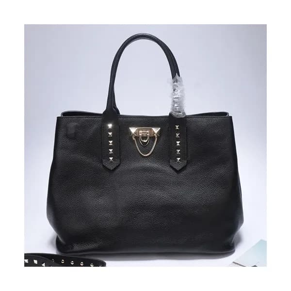 [모던한 디자인!!] Valentino 2019 Leather Rockstud Tote S… - 1