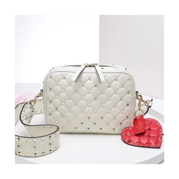 Valentino 2019 Leather Ruckstud Camera Small Shoud… - 1