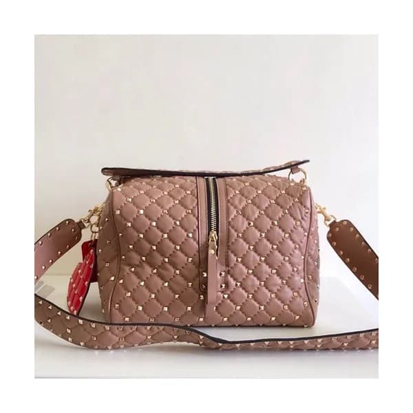 Valentino 2019 Leather Ruckstud Shoudler Bag,26CM … - 1