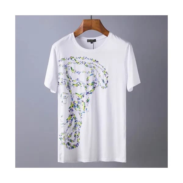Versace 2019 Mens Printing Short Sleeved Tshirt - … - 1
