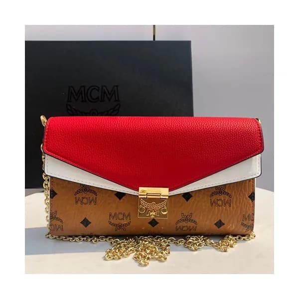 MCM 2019 Millie Visetos Chain Shoulder Cross Bag,2… - 1